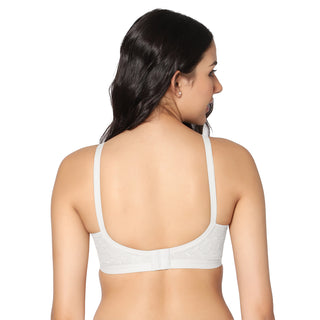 Zoya Non-Padded Full Coverage Embroidery Cotton Bra (Pack of 2)