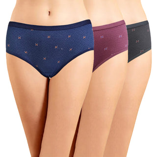 ICOE-077 Hipster Panties with Outer Elastic - (Pack of 3)