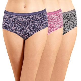 ICOE-040 Hipster Panties with Outer Elastic - (Pack of 3)