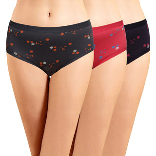 ICOE-070 Hipster Panties with Outer Elastic - (Pack of 3)