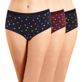 ICOE-039 Hipster Panties with Outer Elastic - (Pack of 3)
