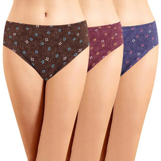ICIN-027 Hipster Panties with Inner Elastic - (Pack of 3)