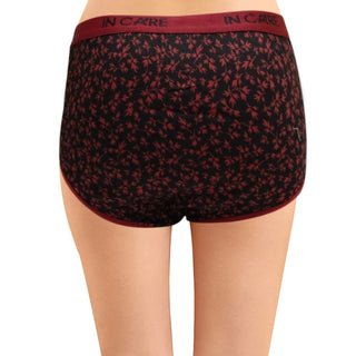 ICOE-024 Printed Hipster With Outer Elastic Panties  (Pack of 3)