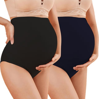 MATERNITY-BLACKN.BLUE- High Rise Maternity Hipster Brief.
